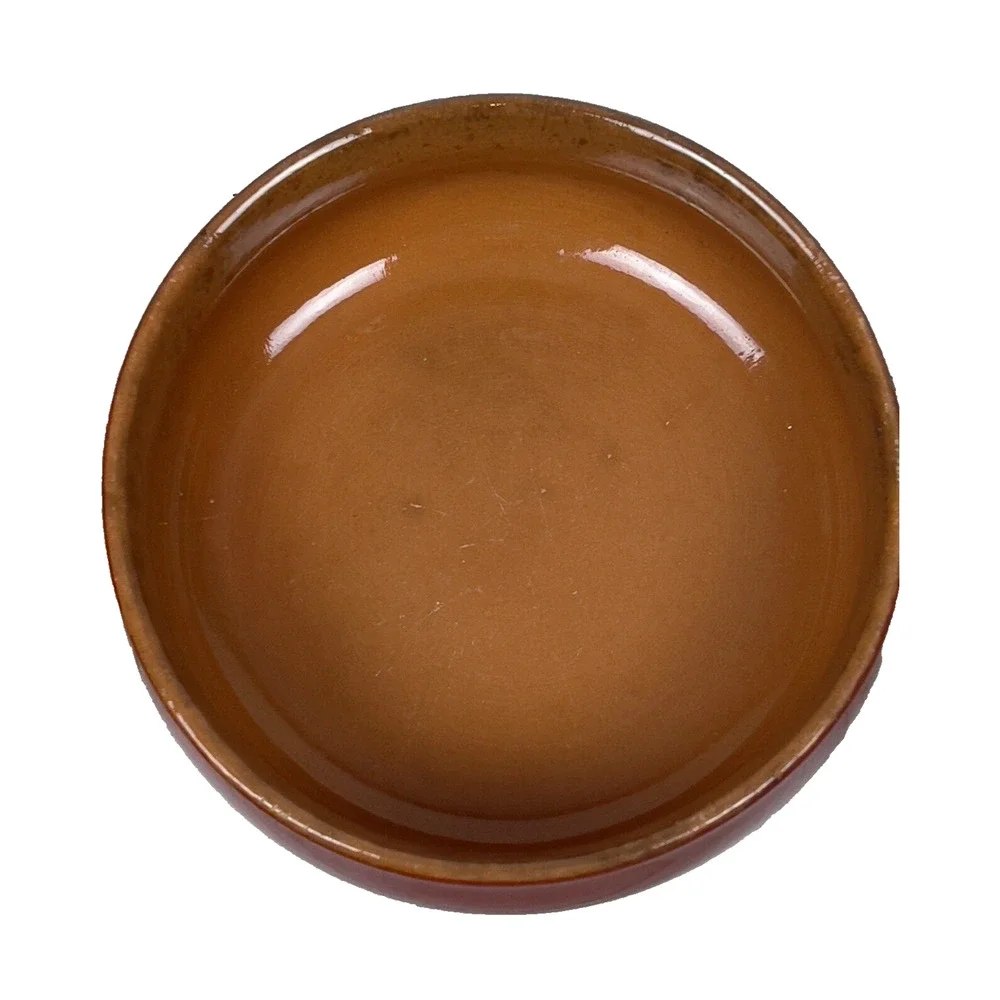 Vintage Italian Stoneware Handled Soup Bowl Red Glazed Crock 6” Made in Italy - Picture 4 of 7